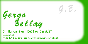 gergo bellay business card